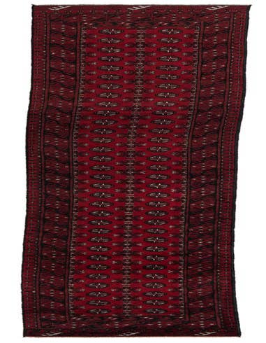 Detail image of 2' 7 x 15' 10 Hand Knotted Afghan Akhche Wool Runner Rug