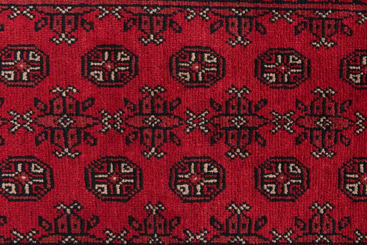 2' 8 x 18' 9 Hand Knotted Afghan Akhche Wool Runner Rug