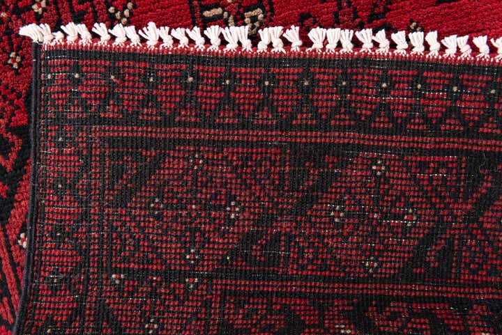 2' 8 x 18' 9 Hand Knotted Afghan Akhche Wool Runner Rug