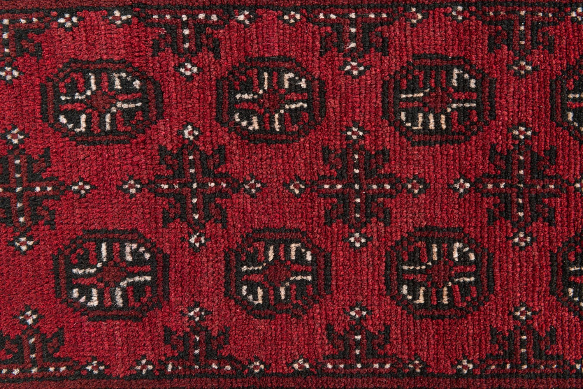 2' 8 x 16' 2 Hand Knotted Afghan Akhche Wool Runner Rug