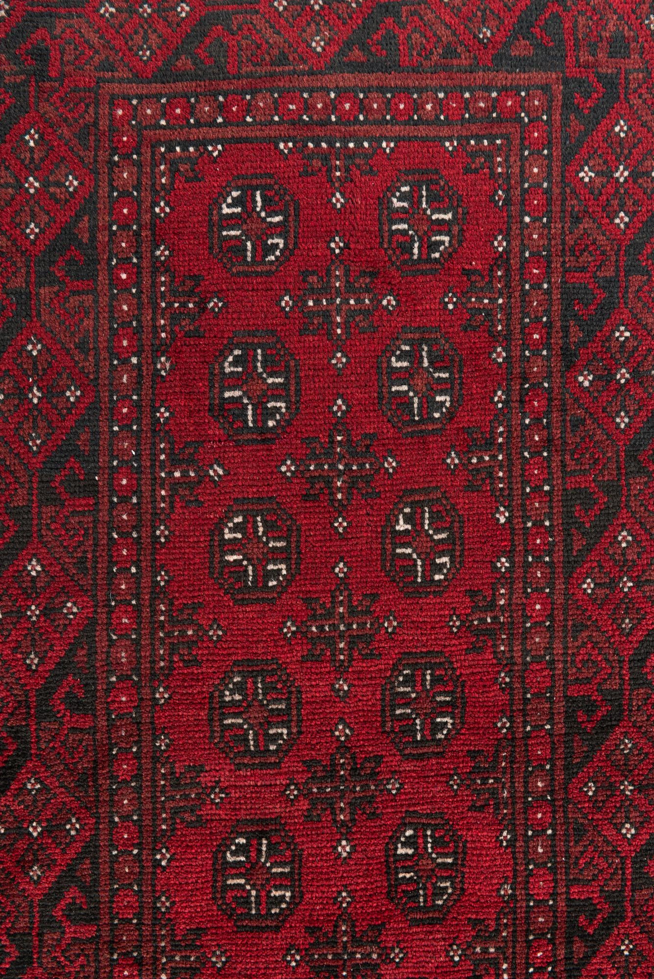 2' 8 x 16' 2 Hand Knotted Afghan Akhche Wool Runner Rug