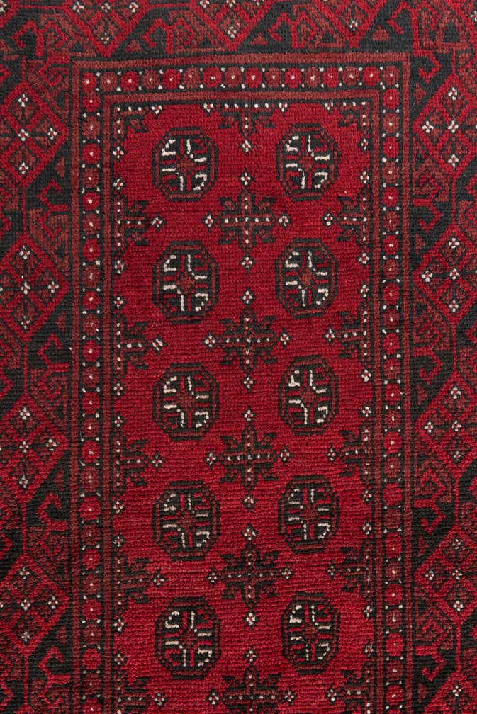 2' 8 x 16' 2 Hand Knotted Afghan Akhche Wool Runner Rug