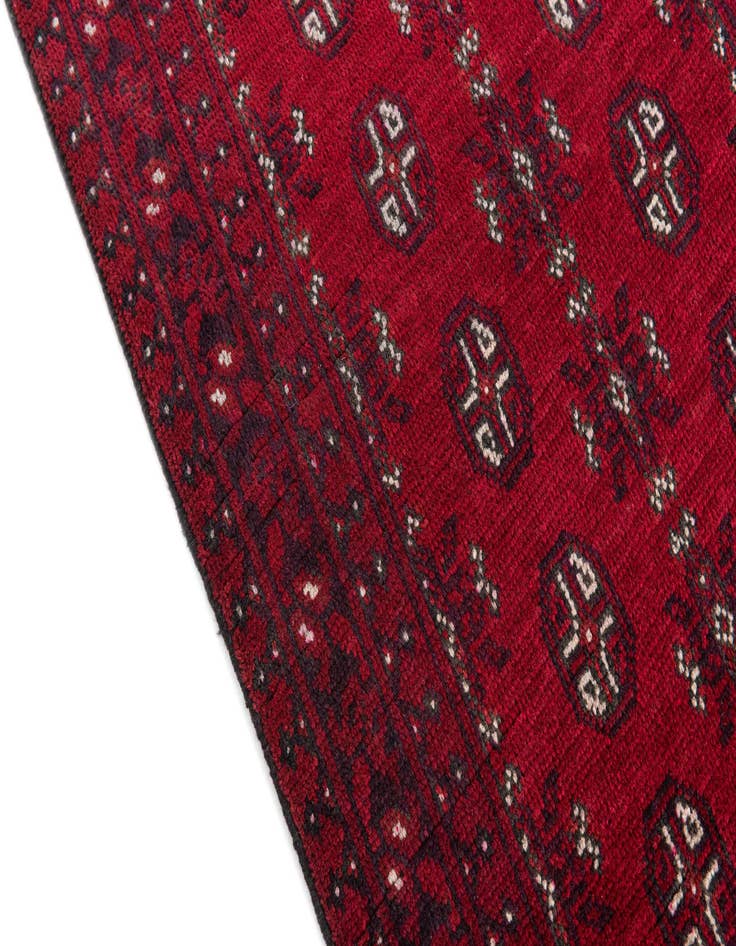 Detail image of 2' 8 x 16'  Hand Knotted Afghan Akhche Wool Runner Rug