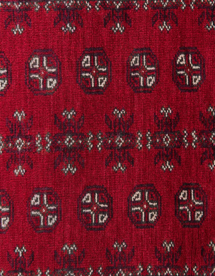 Detail image of 2' 8 x 16'  Hand Knotted Afghan Akhche Wool Runner Rug