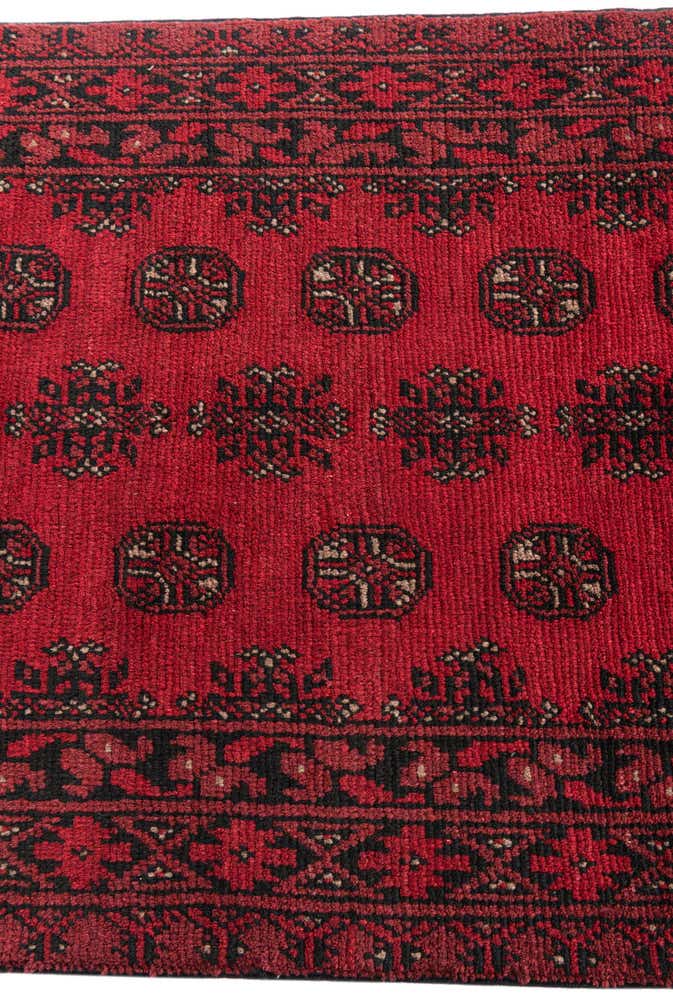 2' 8 x 15' 7 Hand Knotted Afghan Akhche Wool Runner Rug