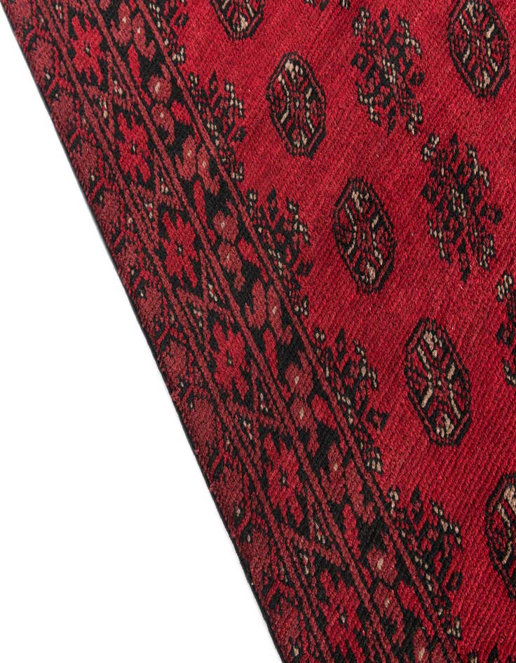 Detail image of 2' 8 x 15' 7  Hand Knotted Afghan Akhche Wool Runner Rug