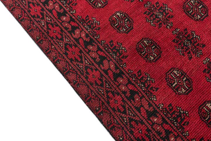 2' 8 x 15' 7 Hand Knotted Afghan Akhche Wool Runner Rug