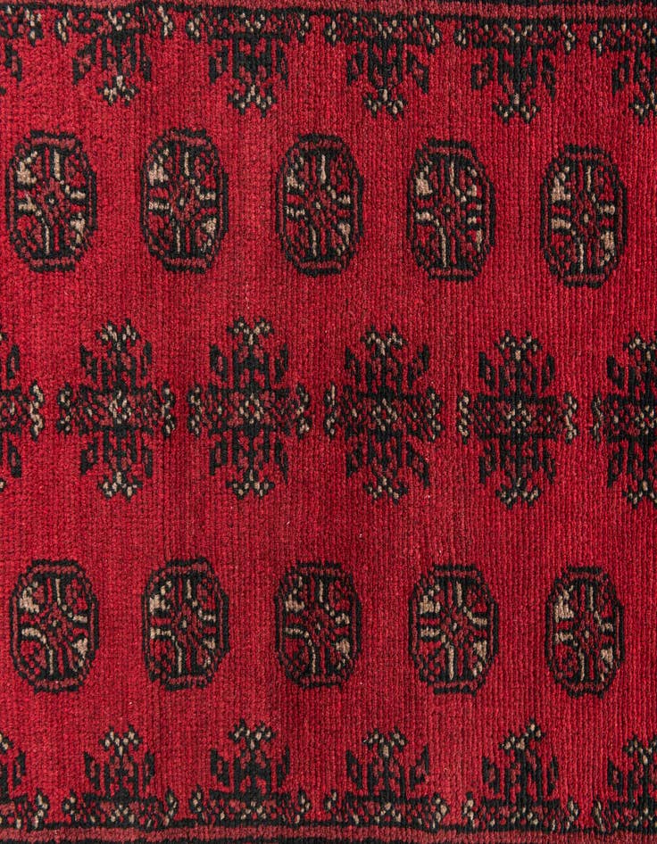 Detail image of 2' 8 x 15' 7  Hand Knotted Afghan Akhche Wool Runner Rug