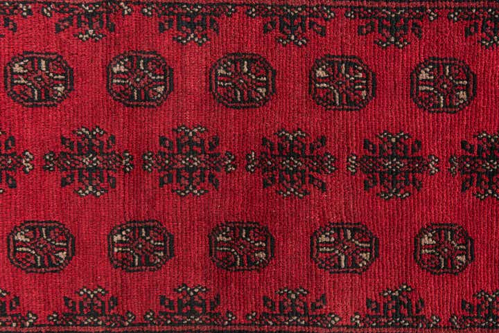 2' 8 x 15' 7 Hand Knotted Afghan Akhche Wool Runner Rug