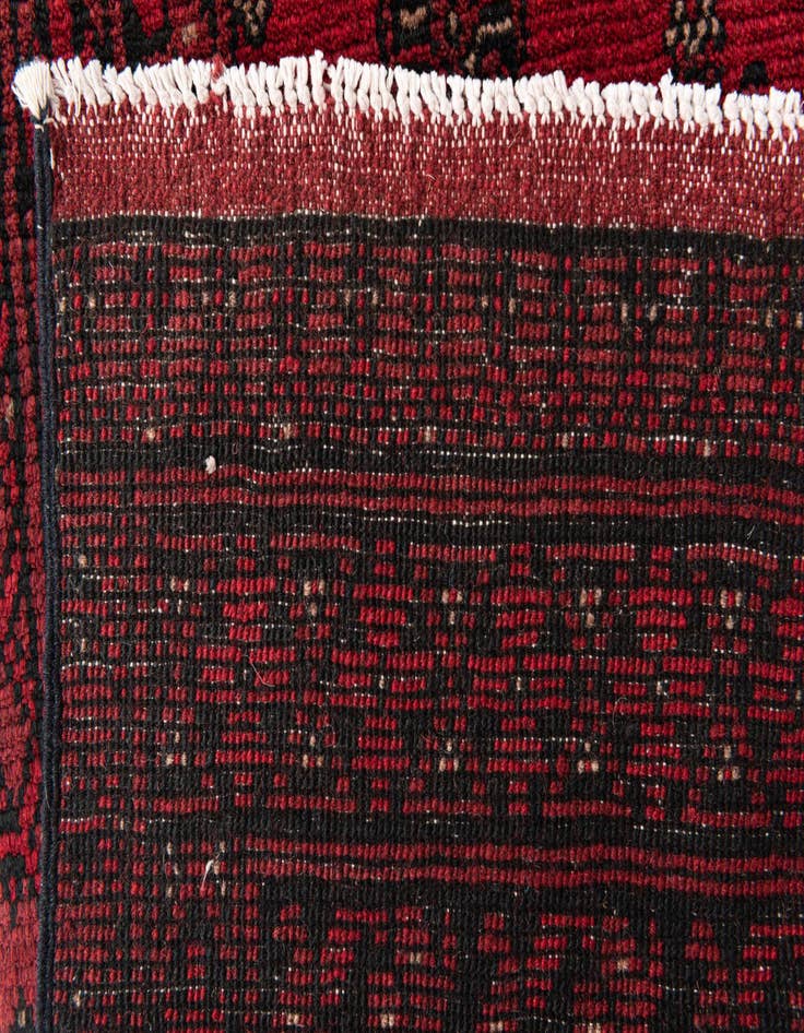Detail image of 2' 8 x 15' 7  Hand Knotted Afghan Akhche Wool Runner Rug