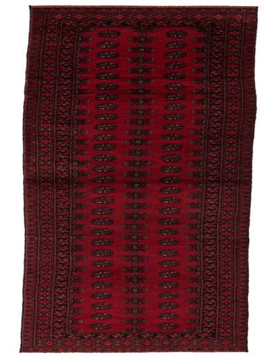 Detail image of 2' 8 x 15' 7 Hand Knotted Afghan Akhche Wool Runner Rug