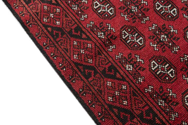 2' 7 x 15' 9 Hand Knotted Afghan Akhche Wool Runner Rug