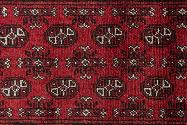 2' 7 x 15' 9 Hand Knotted Afghan Akhche Wool Runner Rug