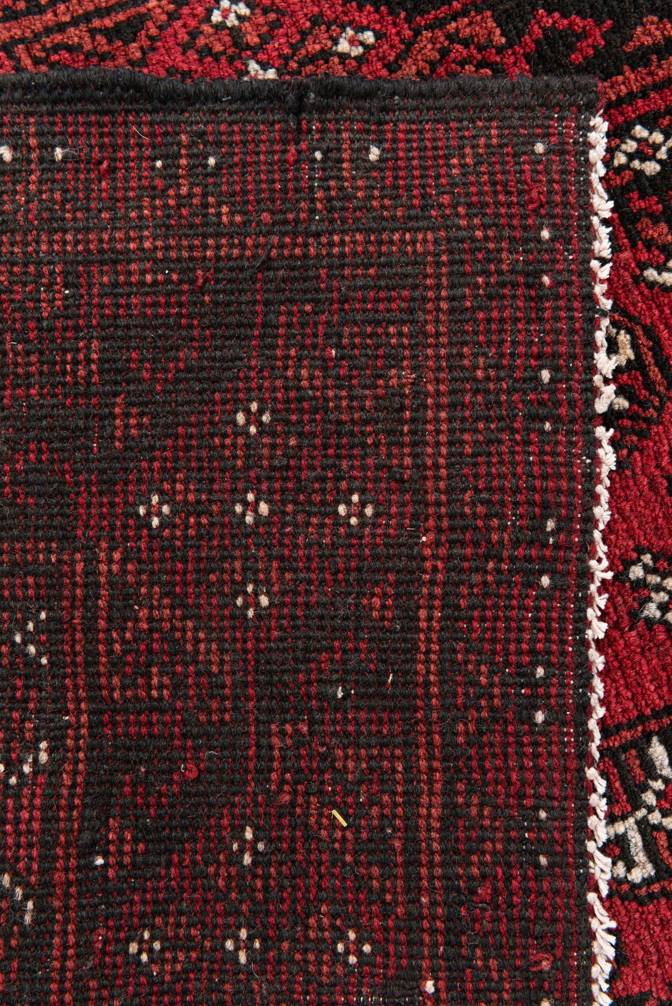 2' 7 x 15' 9 Hand Knotted Afghan Akhche Wool Runner Rug