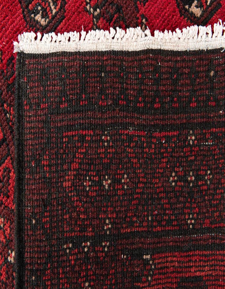 Detail image of 2' 8 x 15' 9  Hand Knotted Afghan Akhche Wool Runner Rug