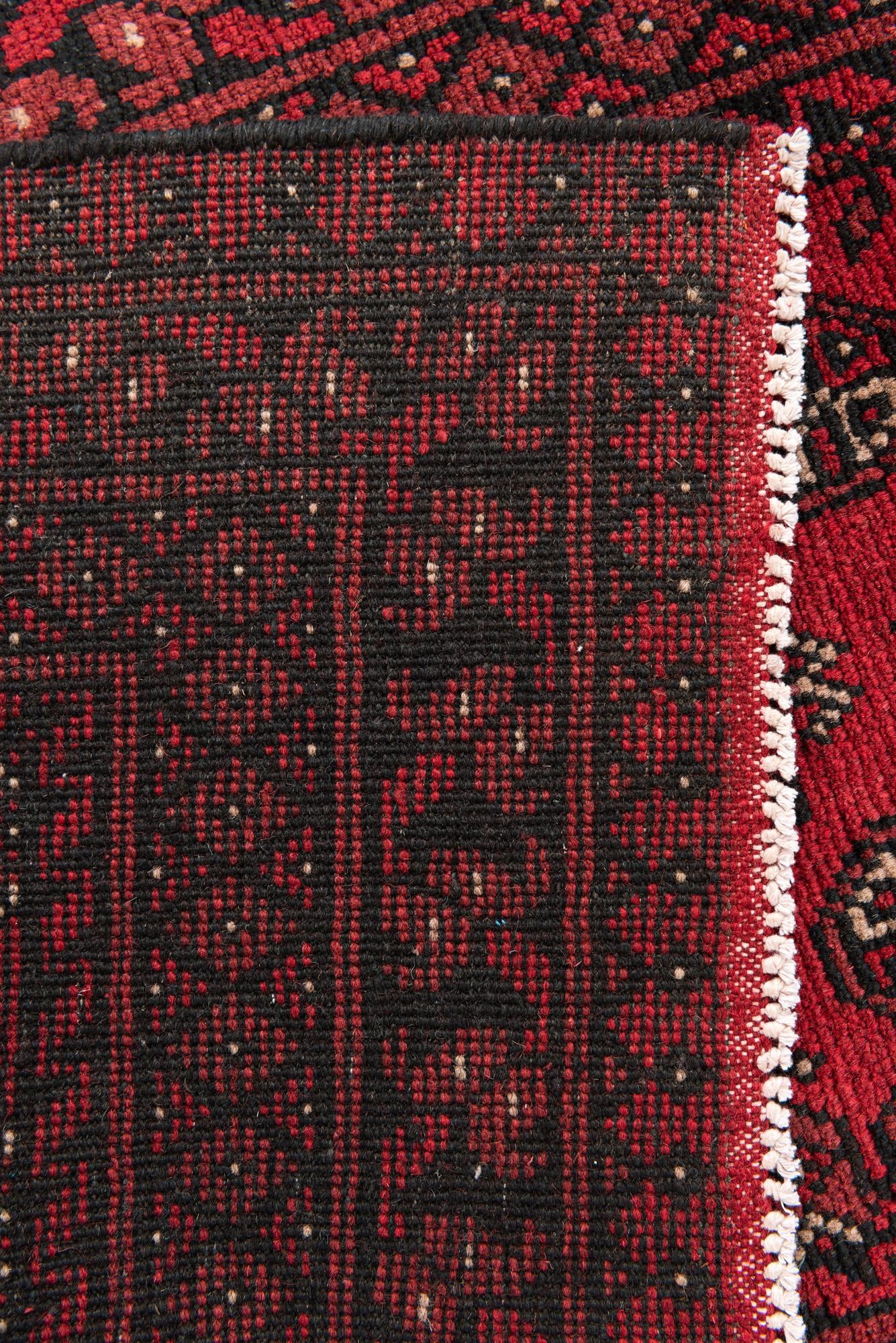 2' 9 x 15' 7 Hand Knotted Afghan Akhche Wool Runner Rug