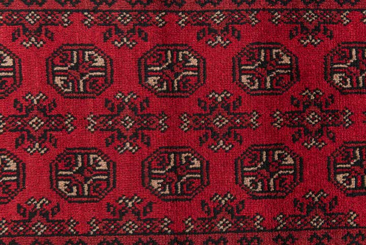 2' 7 x 19' 2 Hand Knotted Afghan Akhche Wool Runner Rug