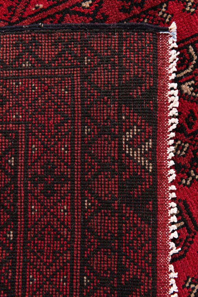 2' 7 x 19' 2 Hand Knotted Afghan Akhche Wool Runner Rug