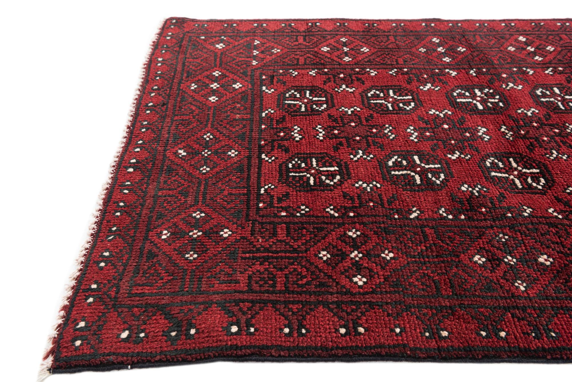 2' 6 x 18' 8 Hand Knotted Afghan Akhche Wool Runner Rug