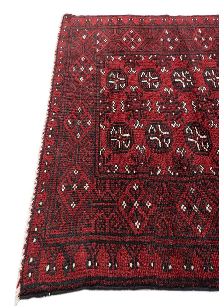 2' 6 x 18' 8 Hand Knotted Afghan Akhche Wool Runner Rug