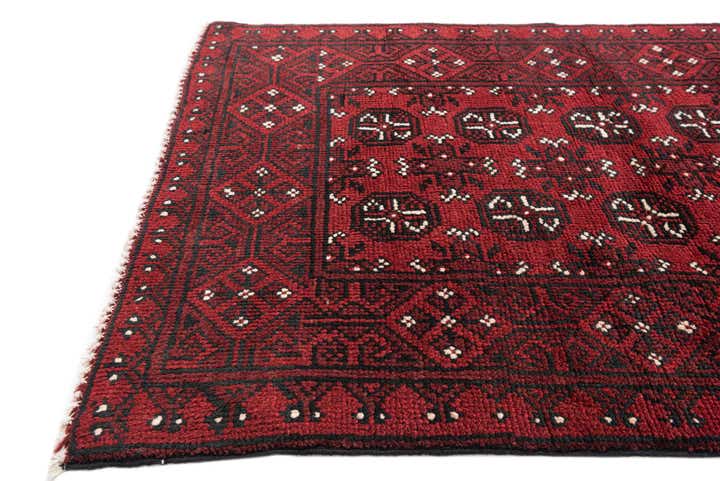 2' 6 x 18' 8 Hand Knotted Afghan Akhche Wool Runner Rug