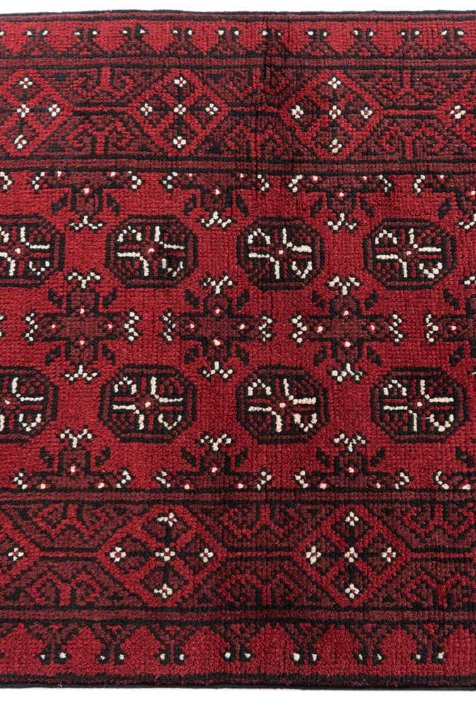 2' 6 x 18' 8 Hand Knotted Afghan Akhche Wool Runner Rug