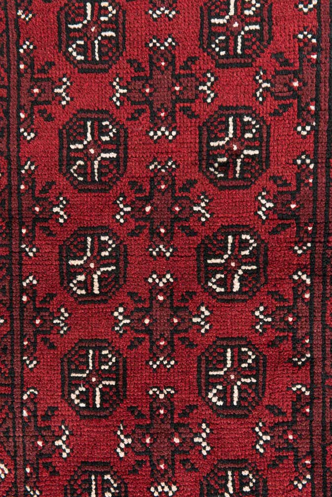 2' 6 x 18' 8 Hand Knotted Afghan Akhche Wool Runner Rug