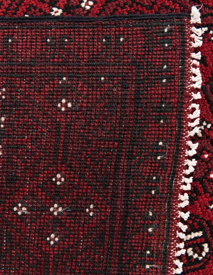 Detail image of 2' 6 x 18' 8  Hand Knotted Afghan Akhche Wool Runner Rug