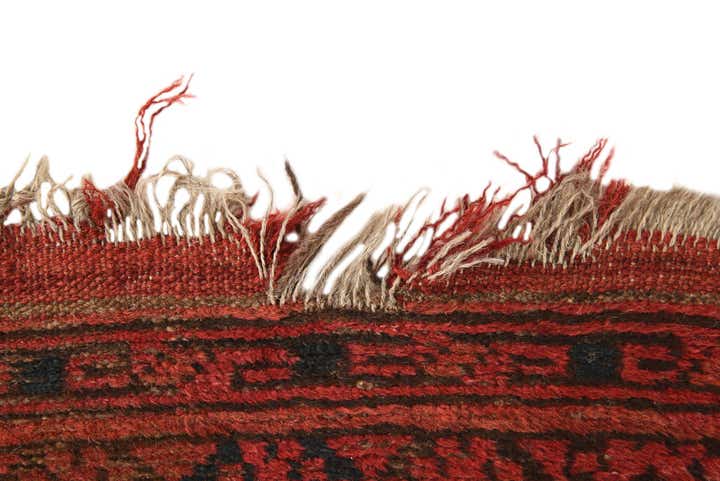 3' 8 x 7' 4 Hand Knotted Afghan Akhche Wool Runner Rug
