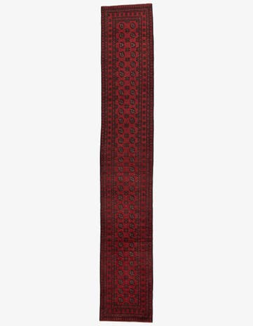 2' 8 x 16' 2 Hand Knotted Afghan Akhche Wool Runner Rug