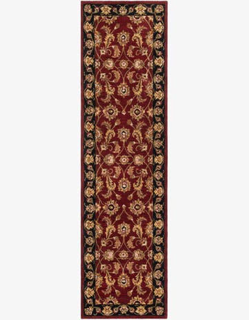 Burgundy Agra PastInv Wool Runner Rug