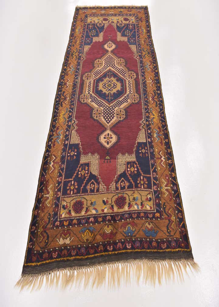 4' 3 x 8' Hand Knotted Anatolian Oriental Wool Runner Rug