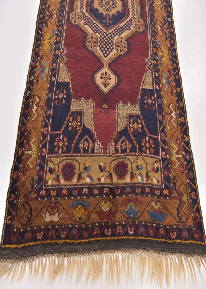 4' 3 x 8' Hand Knotted Anatolian Oriental Wool Runner Rug