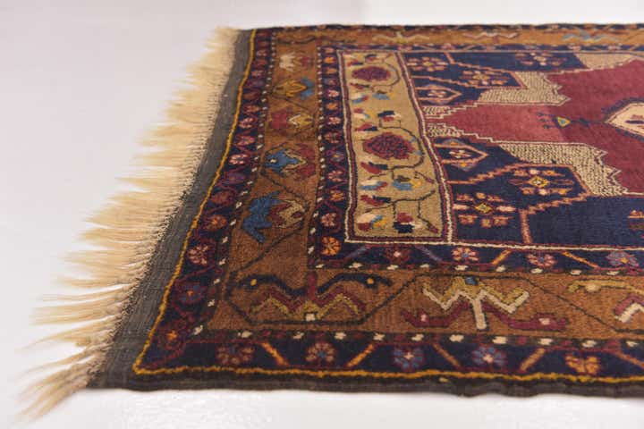 4' 3 x 8' Hand Knotted Anatolian Oriental Wool Runner Rug