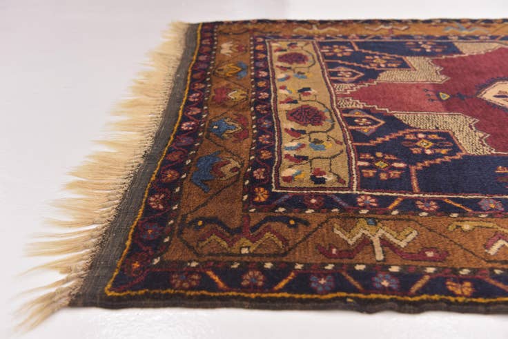 Detail image of 4' 3 x 8' Hand Knotted Anatolian Oriental Wool Runner Rug