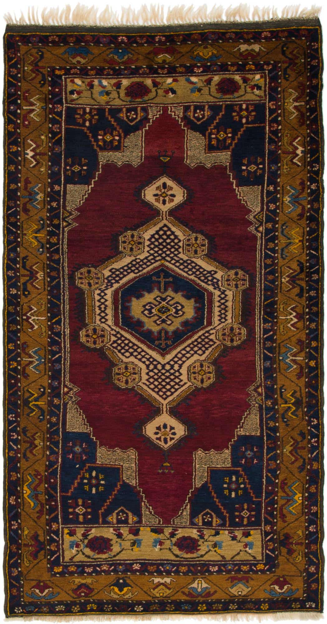 4' 3 x 8' Hand Knotted Anatolian Oriental Wool Runner Rug