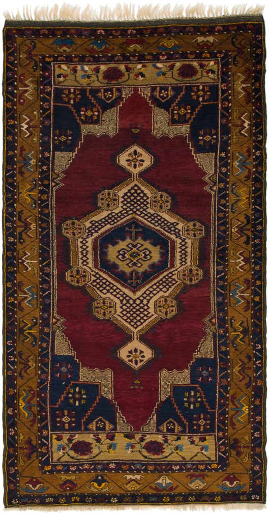 4' 3 x 8' Hand Knotted Anatolian Oriental Wool Runner Rug