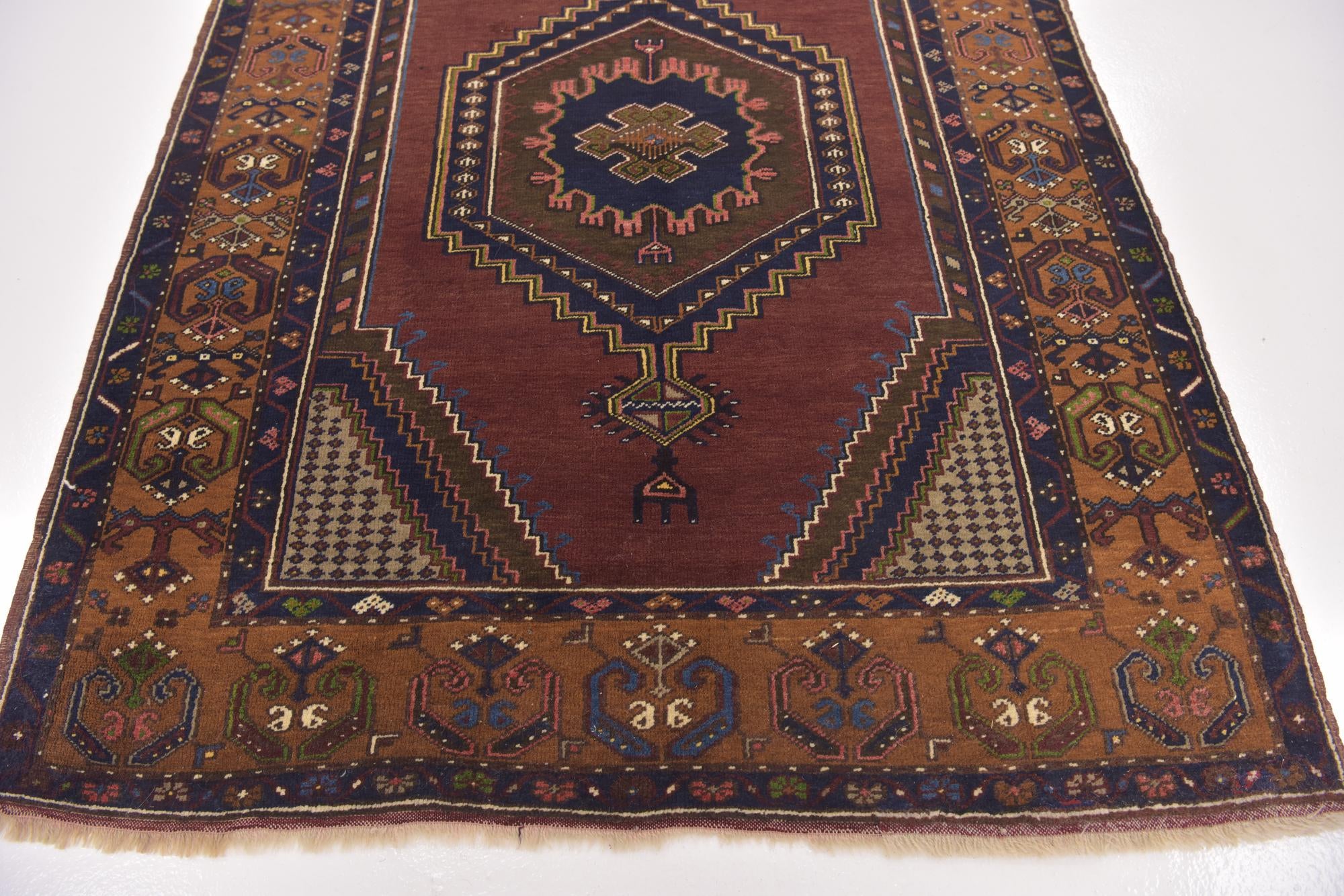 4' 2 x 9' 2 Hand Knotted Anatolian Wool Runner Rug