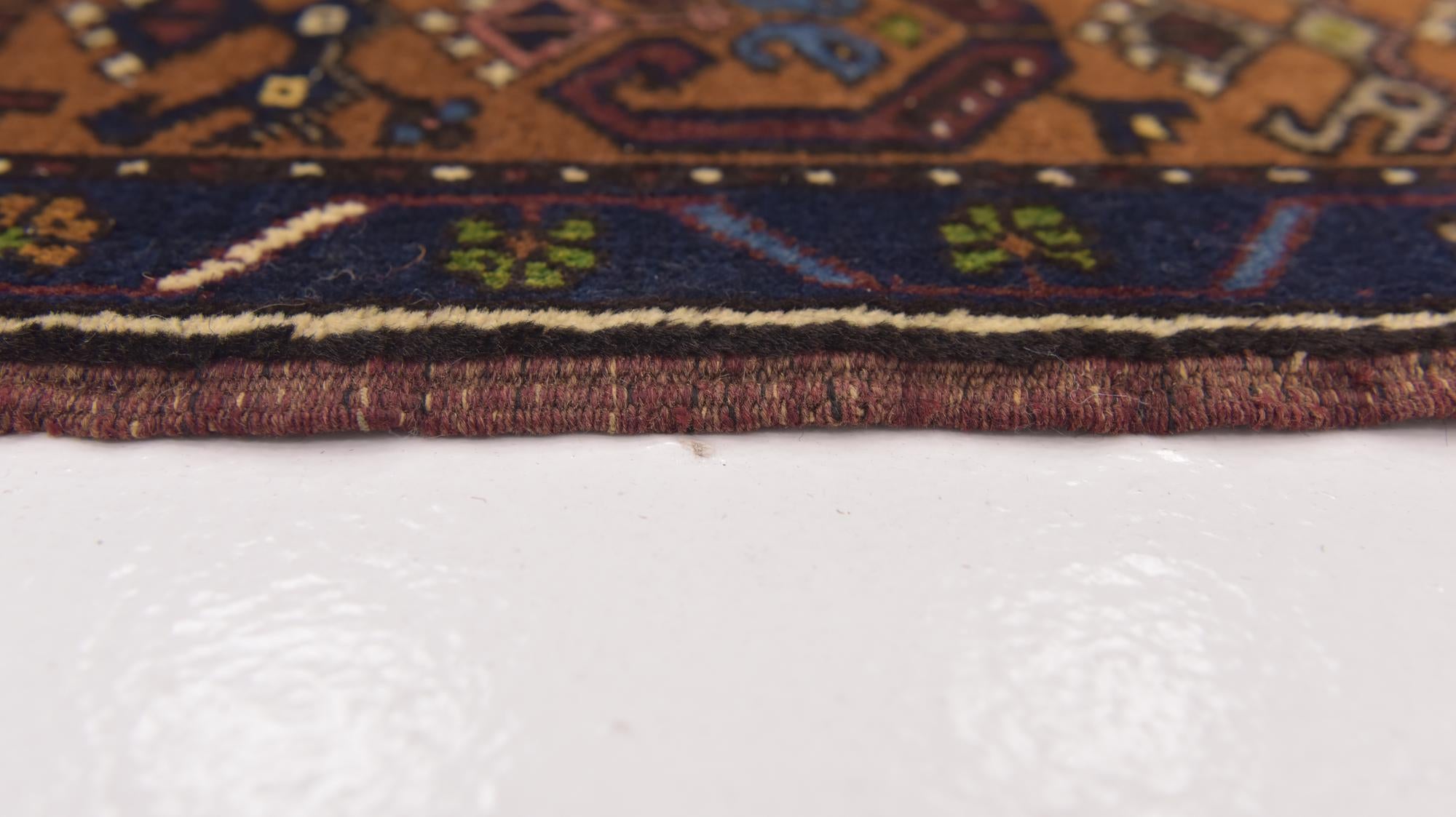 4' 2 x 9' 2 Hand Knotted Anatolian Wool Runner Rug