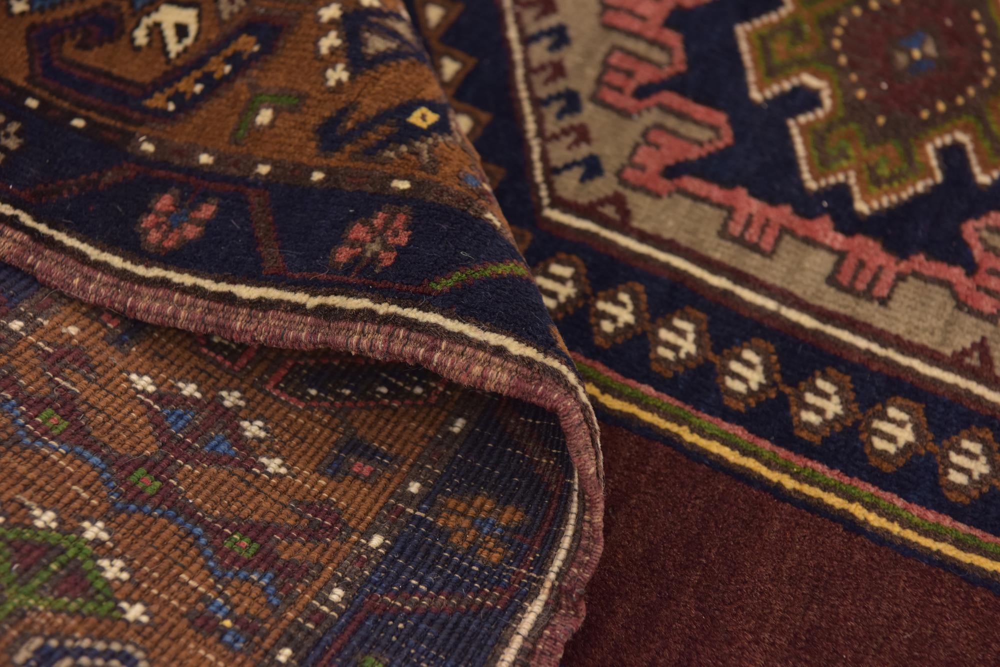 4' 2 x 9' 2 Hand Knotted Anatolian Wool Runner Rug