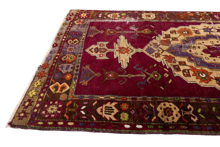 Detail image of 3' 10 x 7' 6 Hand Knotted Anatolian Wool Runner Rug