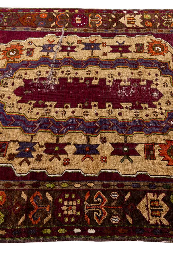 3' 10 x 7' 6 Hand Knotted Anatolian Wool Runner Rug