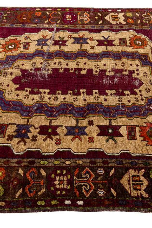 Detail image of 3' 10 x 7' 6 Hand Knotted Anatolian Wool Runner Rug