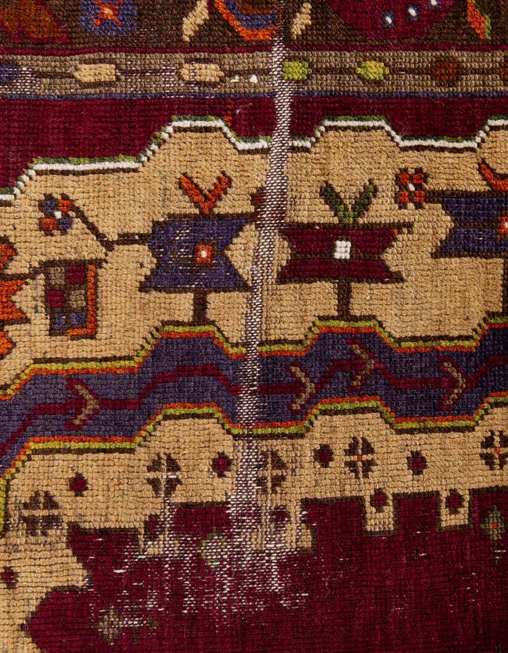 Detail image of 3' 10 x 7' 6  Hand Knotted Anatolian Wool Runner Rug