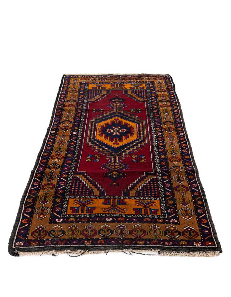 Detail image of 3' 6 x 7' 1 Hand Knotted Anatolian Wool Runner Rug