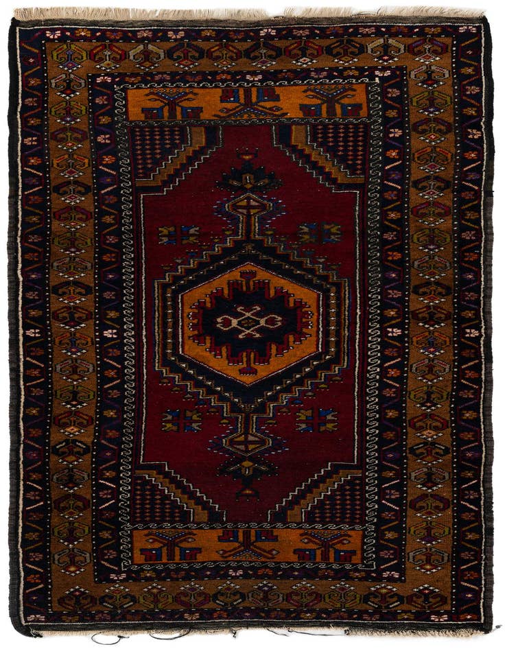 Detail image of 3' 6 x 7' 1 Hand Knotted Anatolian Wool Runner Rug