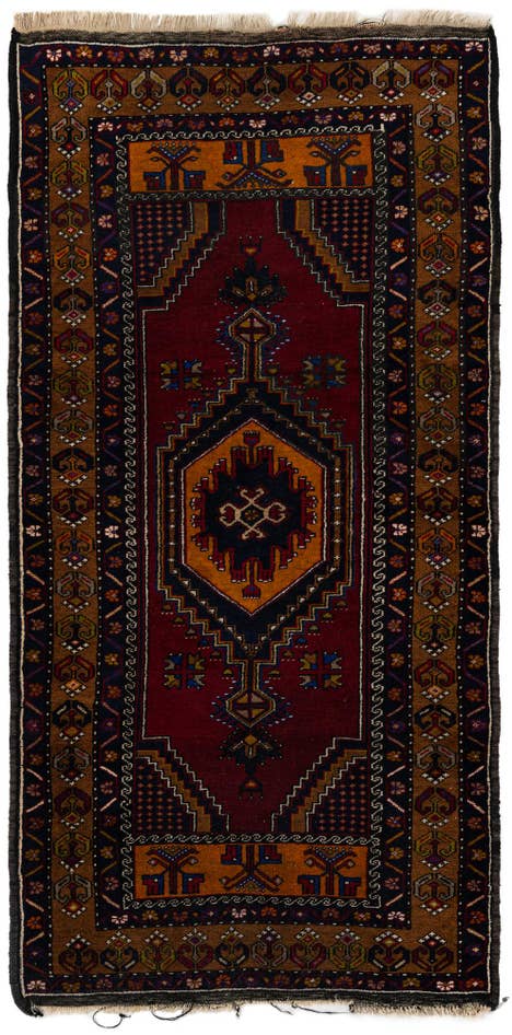 Detail image of 3' 6 x 7' 1 Hand Knotted Anatolian Wool Runner Rug