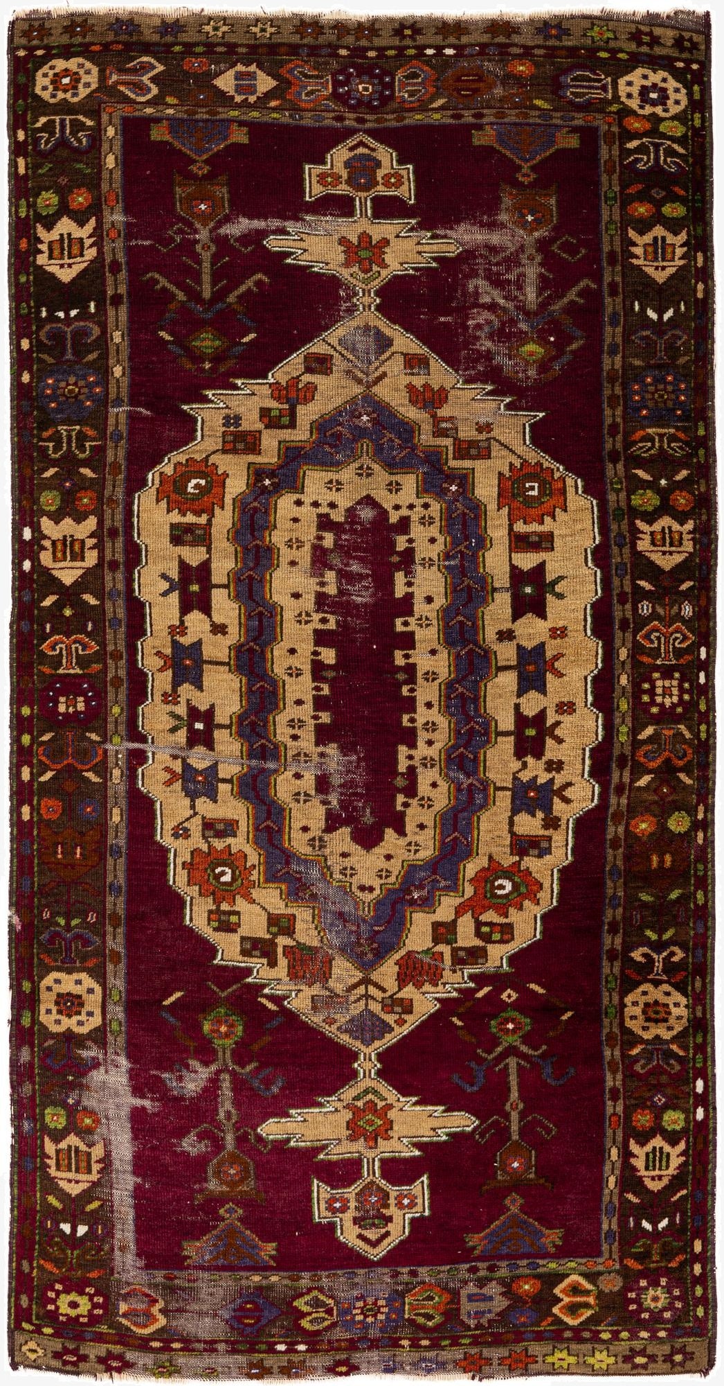 3' 10 x 7' 6  Hand Knotted Anatolian Wool Runner Rug