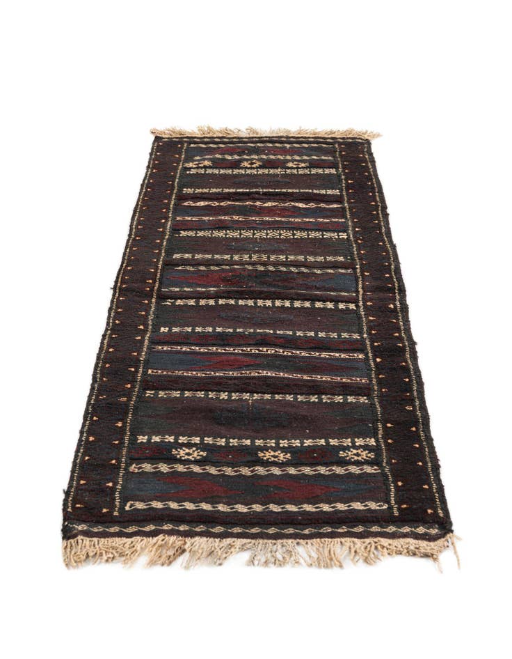 Detail image of 2' x 5' 8 Hand Knotted Balouch Oriental Wool Runner Rug