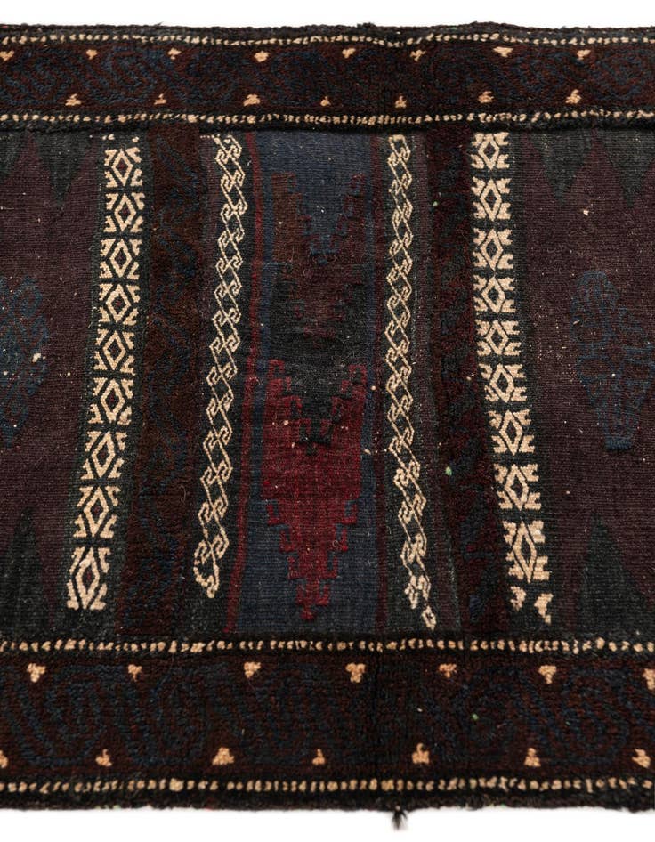 Detail image of 2' x 5' 8  Hand Knotted Balouch Oriental Wool Runner Rug